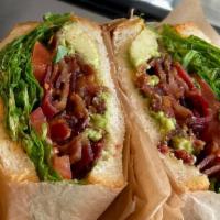 Ultimate Blt Sandwich · Bacon, tomatoes, arugula, avocado, spicy mayo on sourdough bread.