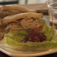 Thanksgiving Turkey Sandwich · Our tasty Oven Roasted Turkey topped with classic stuffing. Includes lettuce, tomato, mayo a...