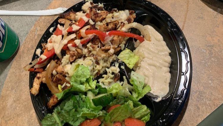 11: Shawarma Combo Plate · Our traditional combination plate served with meats.