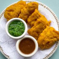 Fish Pakora · Fish fried in chickpea flour and spices