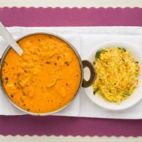 Paneer Tikka Masala · Chunks of homemade cheese cooked with herbs and spices.