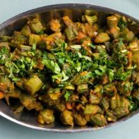 Bhindi Do Pyaza · Fresh okra cooked with diced onions and spices.