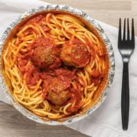 Spaghetti With Meat Sauce · Spaghetti pasta served with meat sauce.