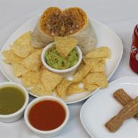 Regular Burrito Box · choose of meat (steak, chicken, carnitas, al pastor or veggies) flour tortilla, rice, beans,...