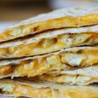 Cheese Quesadilla · house blend cheese, flour tortilla, housemade pico de gallo served with tortilla chips