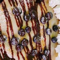 Blueberry Nutella Crepes · It comes with blueberry, nutella, whip cream and sugar powder (no chocolate syrup or Lechera...