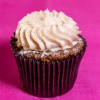 Gluten-Less Vegan French Toast · Vanilla, maple, cinnamon cupcake frosted with a vanilla, maple, cinnamon buttercream, topped...