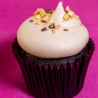 Peanut Butter Cup · Chocolate cupcake with a peanut butter center, frosted with a peanut butter buttercream.