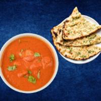 Smoky Chicken Tikka & Garlic Naan · Authentic combo of chicken tikka masala and garlic naan