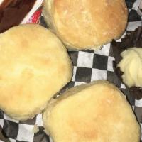 Southern Biscuits & Gravy · 2 Buttermilk Biscuits, Sausage Gravy, Served with Fruit