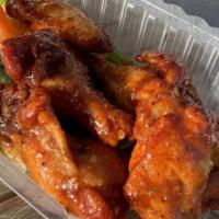 Honey Chipotle Wings · 5-7 juicy bone-in wings doused in our homemade honey chipotle sauce and served with carrots....