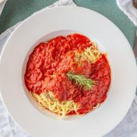 Spaghetti · Spaghetti served in house made marinara
