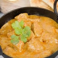 Chicken Kurma · Chicken cooked with all Aromas and mild spices in creamy coconut sauce.
