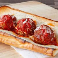 Meatball · Three 2 0z meatballs baked with mozzarella and topped with homemade marinara.