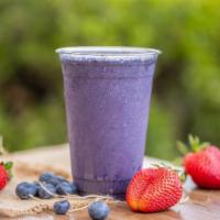 *Antioxidant Smoothie · Made with only real frozen strawberries and blueberries, 25 grams of vanilla protein powder,...