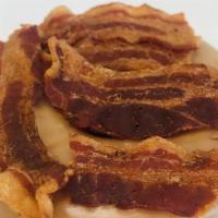Maple Bacon · Maple raised glaze . Crispy bacon.