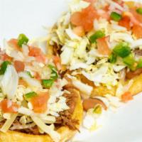 Sopes · 1 Sope Beans Choice of meat, cheese, pico de gallo and sour cream.