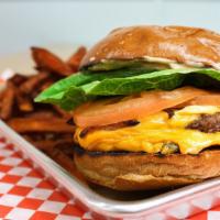 Beyond Double Cheeseburger Combo · Double cheeseburger with your choice of side and drink.
