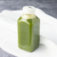 12 Oz. Green Juice · Kale, celery, cucumber, apple and ginger. No substitutions or additions