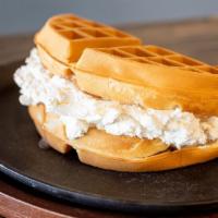 Cream Waffle · Delicious fresh cream sandwiched in between warm, freshly made waffles.