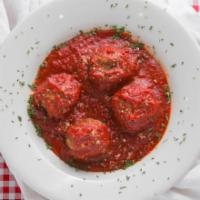 Side Of Meatballs · Homemade meatballs in our homemade marinara sauce. Four Pieces.