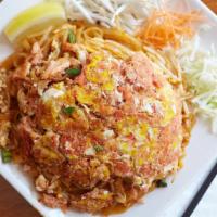 Crabmeat Pad Thai · Thin rice stick noodles, egg, green onions, bean sprouts in a sweet and tangy tamarind sauce...