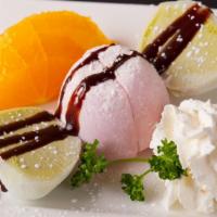 Mochi Ice Cream  · 4 pcs, choices of Strawberry, Mango, Green Tea, Vanilla or Chocolate.