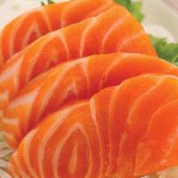Salmon Sashimi · Sake