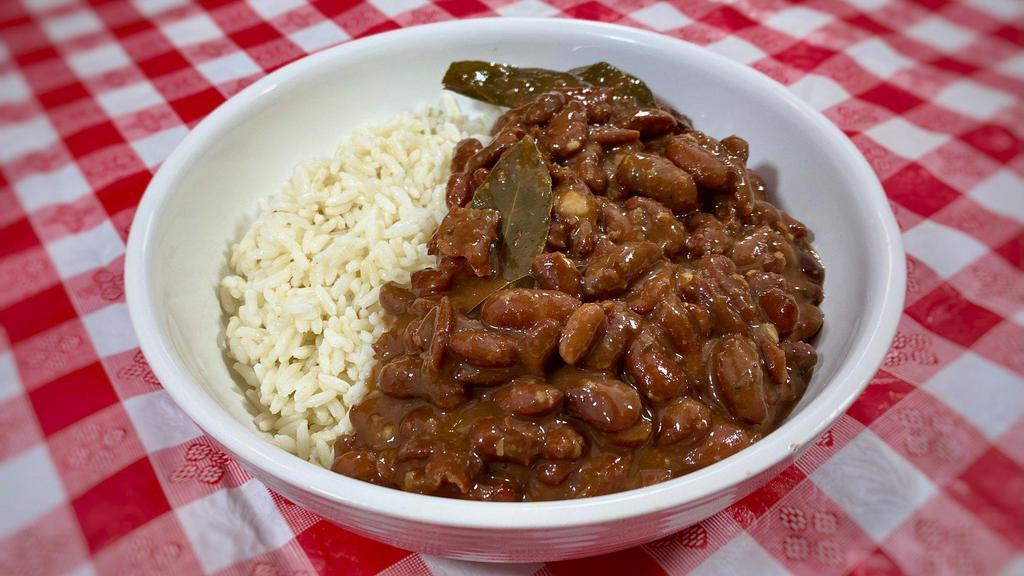Side - Red Beans And Rice · Light Red Kidney Beans Stewed till tender.