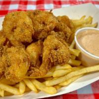 Fried Shrimp With Fries · Comes with fries and a side of remoulade sauce