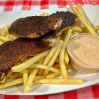 Blackened Chicken With Fries · Comes with fries and remoulade sauce