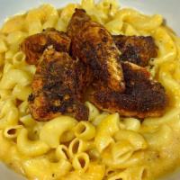 Blackened Chicken Mac · Topping portions are the same on all sizes. Blackened chicken tender nuggets