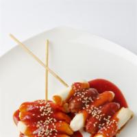 Fried Rice Cake With Sausage · 1 Skewer per serving