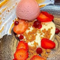 Strawberry Lemon Meringue Pie · Lemon cream strawberry milkshake ice cream, graham cracker, torched meringue.