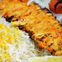 Chicken Barg · Served with grilled vegetables and broiled tomatoes and served with our special basmati rice...