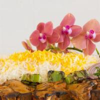 Shishlick · Served with grilled vegetables and broiled tomatoes and served with our special basmati rice...