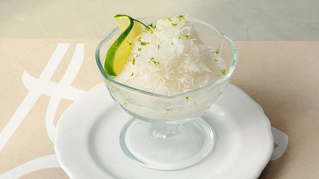 Faloudeh · One piece. Persian icy noodles flavored with rosewater.