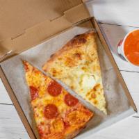 Slice Combo · Combo includes 2 slices of pizza & a fountain beverage