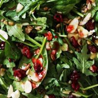 Whole Health Nut (Copy) · Spring Mix + Fresh Spinach + Dried Cranberries + Sunflower Seeds + Sliced Almonds + Feta + F...