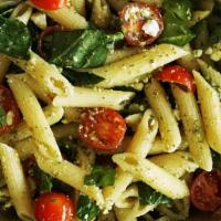 Whole Pasta Salata Verde (Copy) · Penne Pasta + Fresh Spinach + Cherry Tomato + Feta Cheese + Basil Pesto