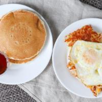 College Combo · Stuffed hash browns, two eggs, toast or pancakes.

Consuming raw or undercooked meats, poult...
