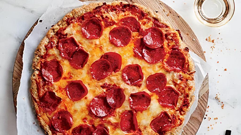 Pizza Pepperoni · Marinara sauce, mozzarella cheese & sliced pepperoni.