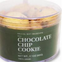 Chocolate-Chips Cookie · Mini chocolate chip cookies in a cute tin! Contains: Milk, Wheat, Soy, and Egg
