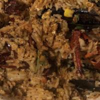 Cajun Seafood Fried Rice · Spicy. Clams, mussels, fish, calamari, shrimp, peas, carrots, eggs, sprinkled w/ Cajun seaso...