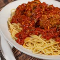 Spaghetti · Spaghetti with marinara sauce.