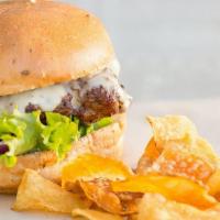 Queenstown Fav Burger · organic grass fed beef patty, edam cheese, garlic aioli, house tomato chutney, brioche bun  ...