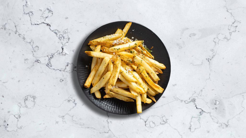 Freaky Fry-Day · (Vegetarian) Idaho potato fries cooked until golden brown and garnished with salt.