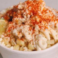 Elote En Vaso Sm. · Lime Juice, Mayonnaise, Cheese, Chile de Polvo