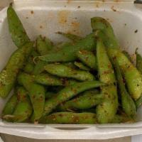 Spicy Edamame · Hot and vegetarian. Tossed with spicy sauce.