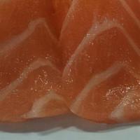 Salmon Sashimi · Five pieces.